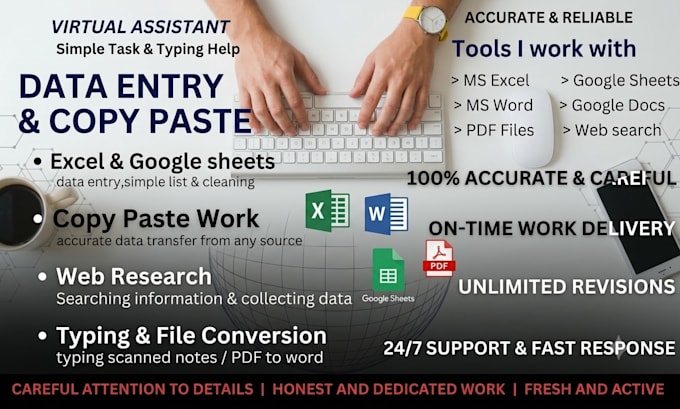 do data entry copy paste and product listing