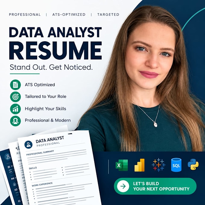 create an ats optimized data analyst resume tailored to your target role
