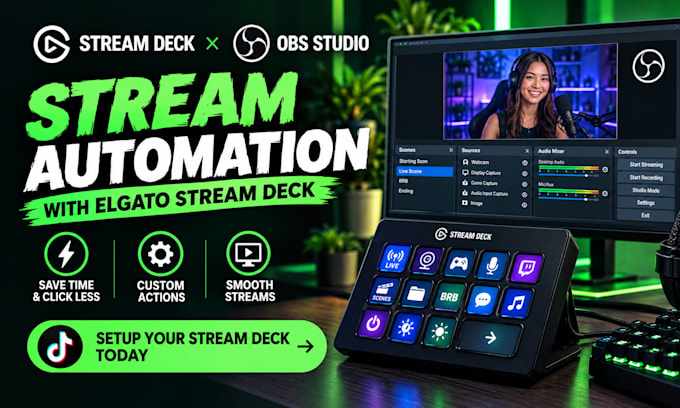 configure elgato stream deck for obs studio stream automation