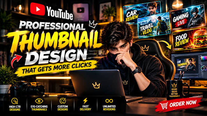 design high CTR youtube thumbnails