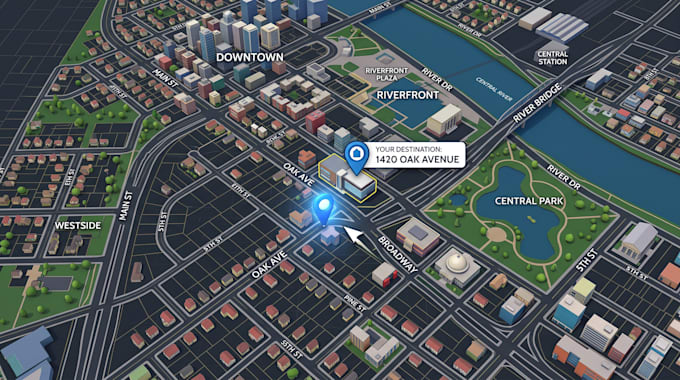 create custom vector, location, city, street, property maps