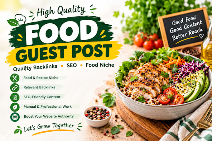 do food guest posts and quality SEO backlinks
