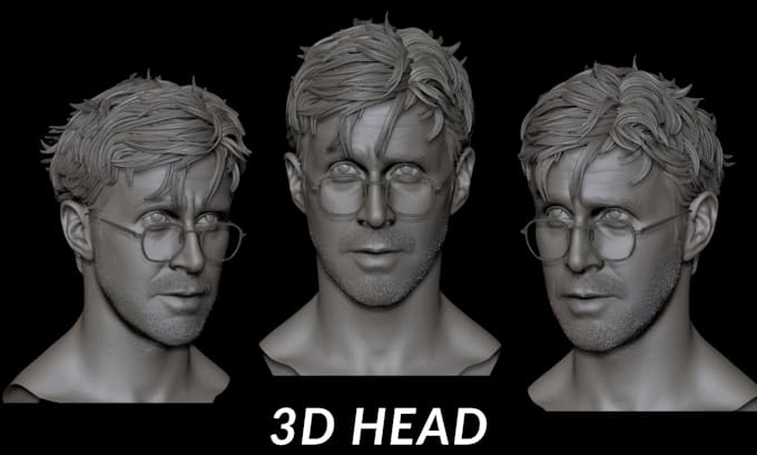 sculpt custom 3d head miniature action figure stl head model for 3d printing