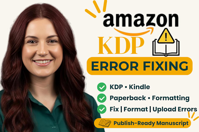 fix amazon KDP errors, formatting, margins, bleed, upload and rejection issues