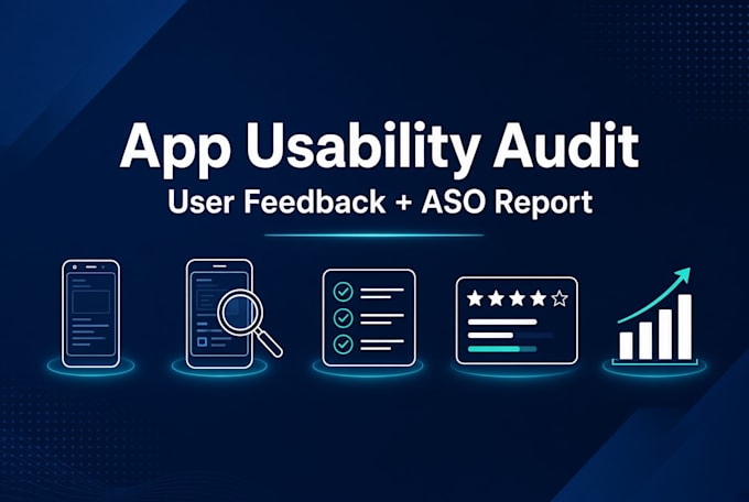 provide a detailed app usability audit, user feedback, and aso report