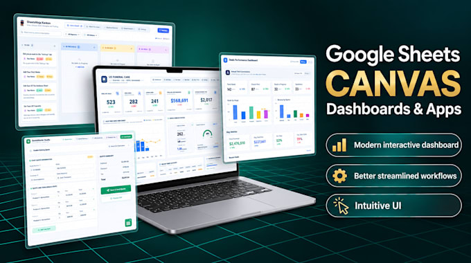 build a custom google sheets canvas dashboard or app