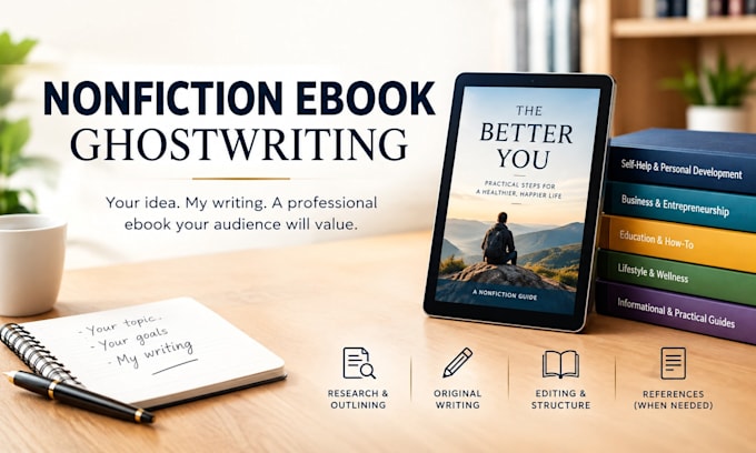 ghostwrite your nonfiction ebook for amazon KDP