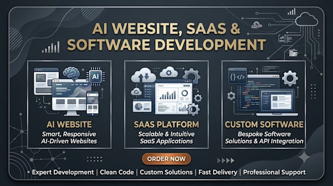 build ai web app, saas application and software