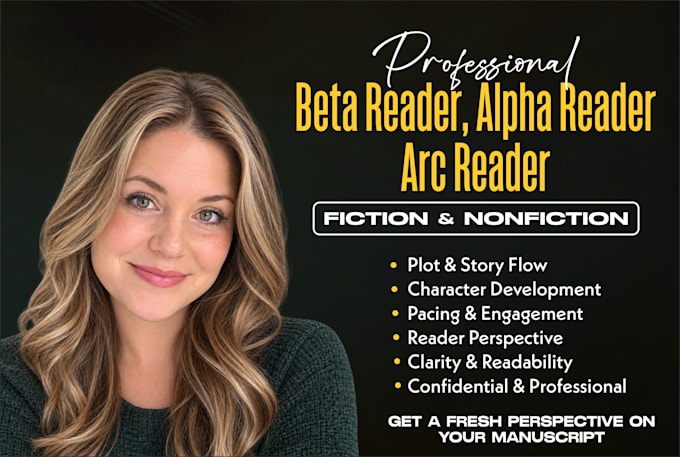 professional beta reader alpha reader and arc reader for fiction and nonfiction