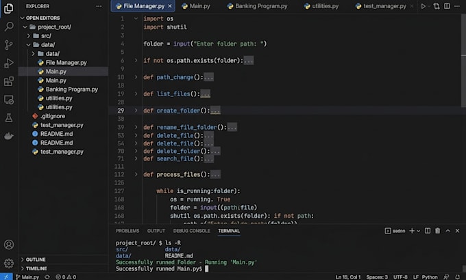 create a python script for automation