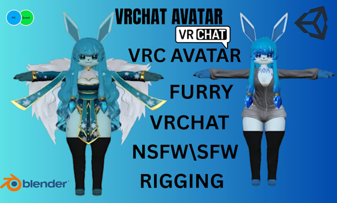 create custom vrchat avatar nsfw furry vrchat 3d model furry avatar vrc model