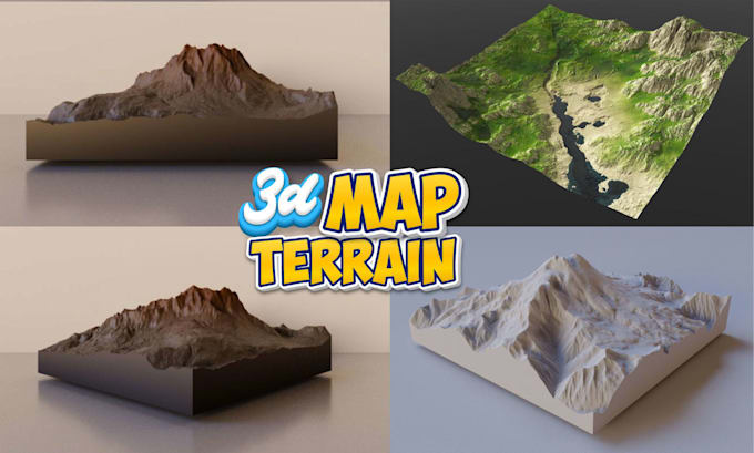 create 3d map terrain 3d landscape and detailed terrain visualization