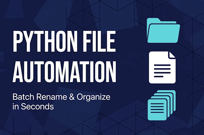 batch rename and organize your files with a custom python script