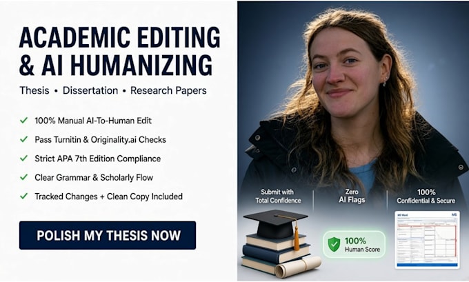 humanize ai format proofread edit phd thesis academic paper master dissertation