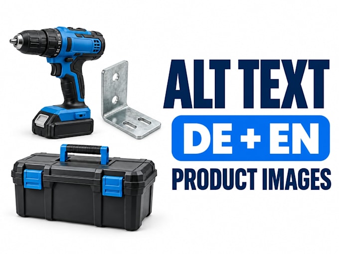 write german and english alt text for product images