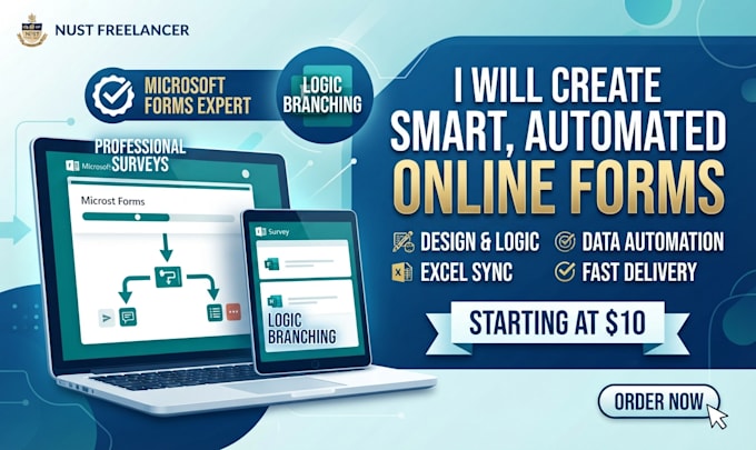 design professional microsoft forms, google forms, and automated surveys
