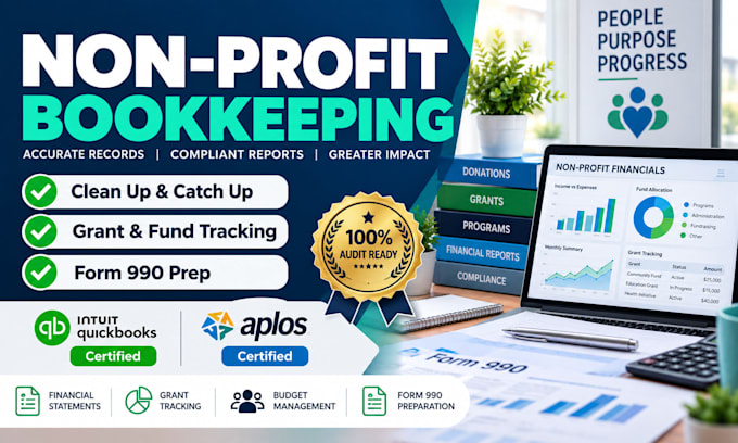do non profit bookkeeping clean up grant tracking 990 in