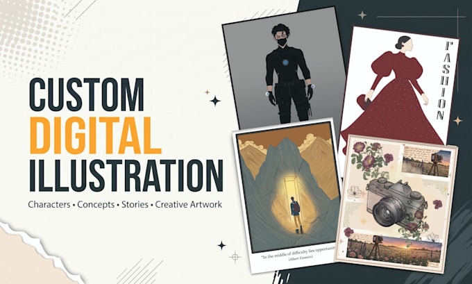 create custom digital illustrations