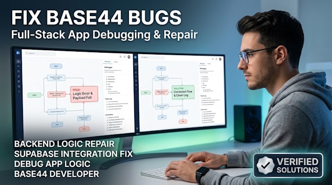 fix base44 bugs debug base44 app full stack backend developer