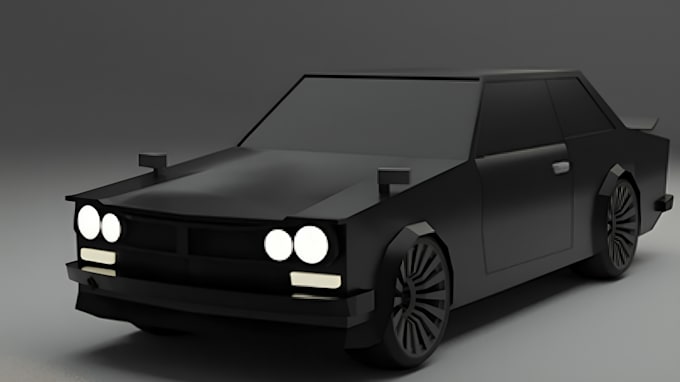 create low poly 3d car models for games and animation