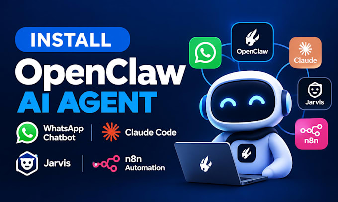 install openclaw ai agent whatsapp chatbot claude code jarvis n8n automation