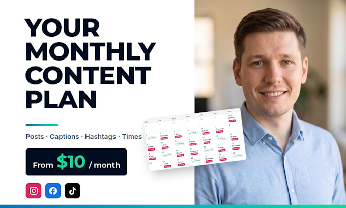 create your monthly social media content plan