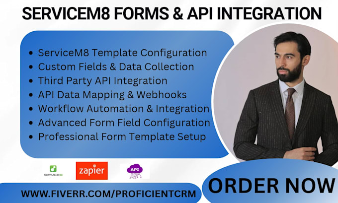 design servicem8 form template and form 3rd party API integratation servicetitan