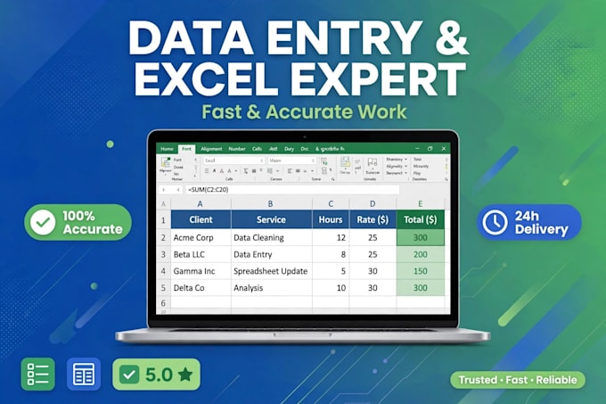 do data entry and excel work