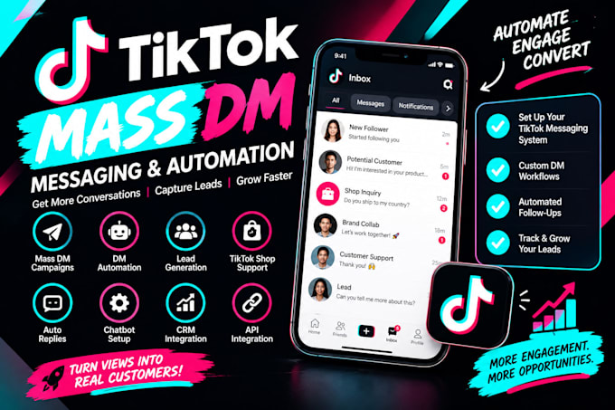 tiktok mass dm messaging automation lead generation