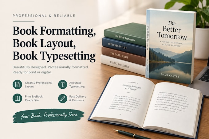 make a professional typesetting and book layout