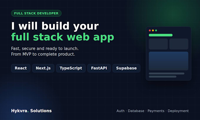 build a full stack web app with react nextjs and fastapi