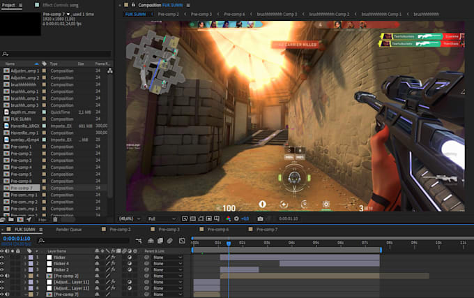 do professional valorant edit or gaming montage