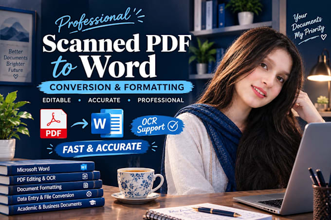 convert scanned PDF to word and professionally format it