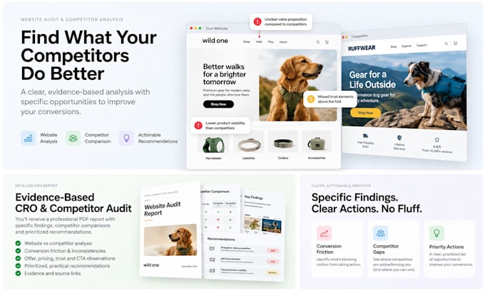 audit your website and competitors for cro opportunities