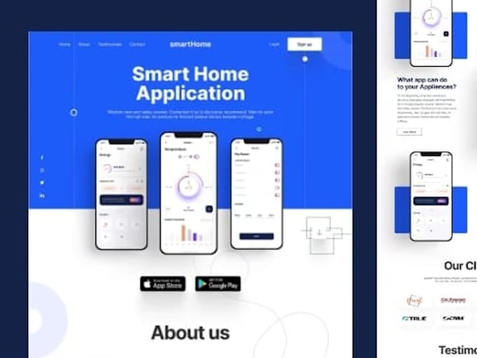 design saas website landing page UI UX