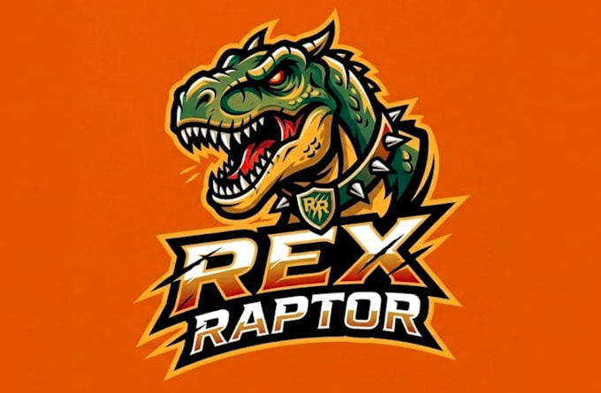 draw awesome rex raptor mascot logo