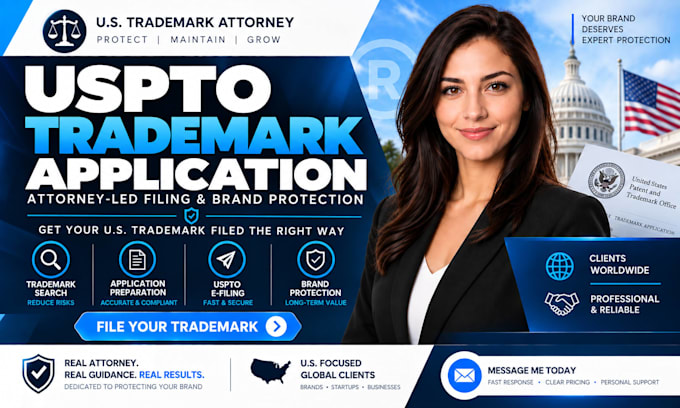 be your US trademark attorney to file your uspto application