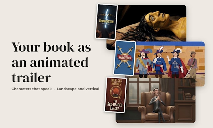 make animated book trailer where your characters speak