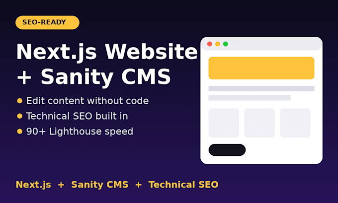 build a nextjs website with sanity headless cms and technical seo