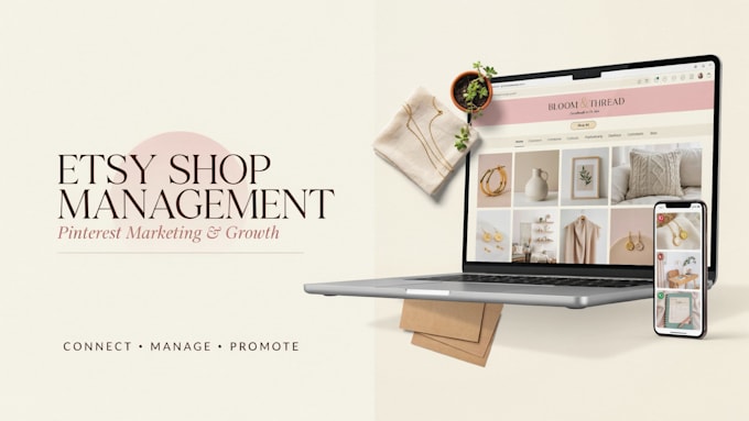 manage your etsy shop and pinterest account