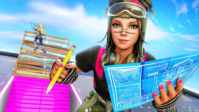 create a professional clean 1v1 fortnite map
