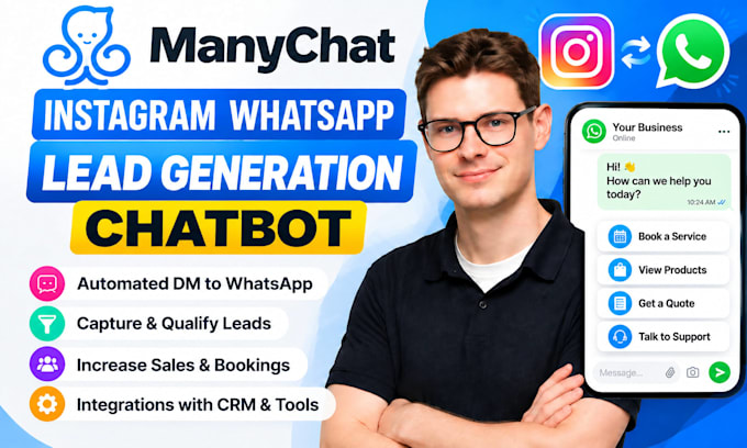 create instagram whatsapp lead generation chatbot automation funnel