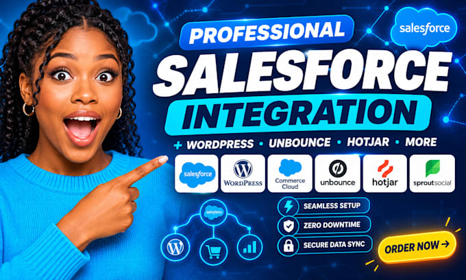 integrate salesforce wordpress commerce cloud unbounce hotjar sprout social