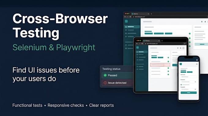 automated UI testing scripts for web apps with selenium playwright and e2e tests