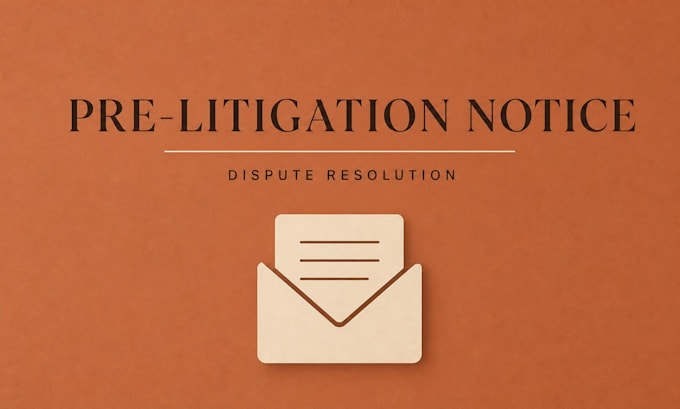 draft a professional pre litigation notice to resolve your dispute