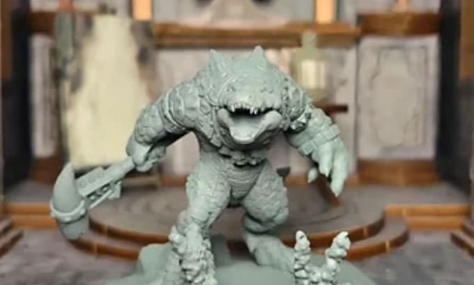 create custom 3d dnd character, monster or tabletop miniature for 3d printing