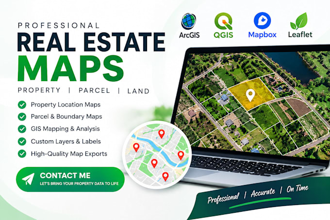 create real estate arcgis qgis mapbox leaflet property parcel map land mapping