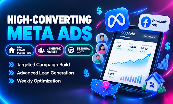 run meta ads campaigns for US hispanic real estate agents
