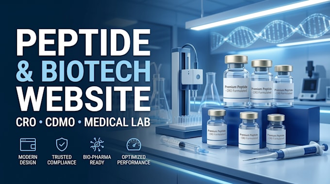 design peptide laboratory cro cdmo biotech medical website