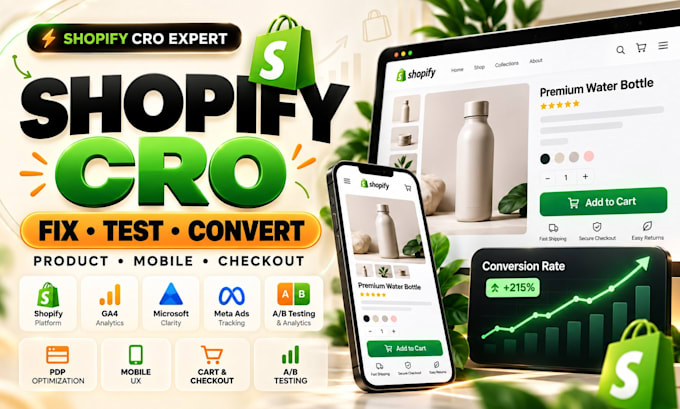 do shopify cro conversion rate optimization product page checkout optimization